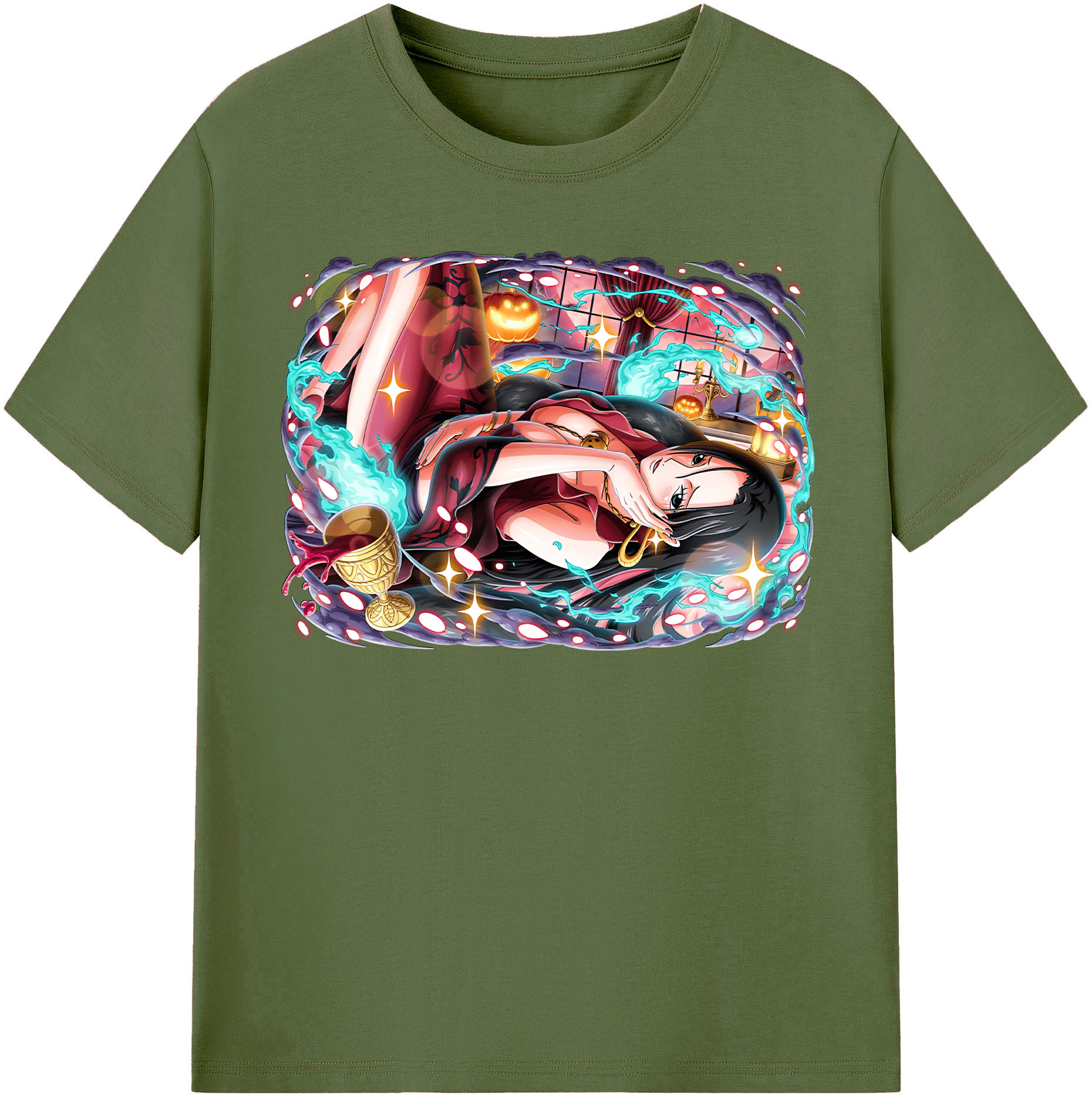 ワンピース ボア・ハンコック ONE PIECE Boa·Hancock 綿100％半袖Tシャツ（フロントプリント）